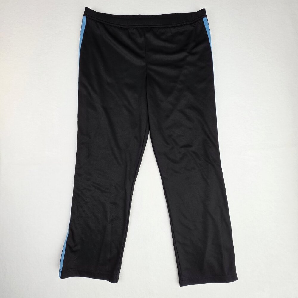 Vintage Prospirit Athletic Pants Sz XL (estimated) Black w Blue Accent Stripes